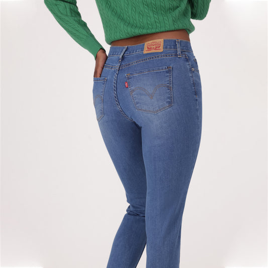 LEVI'S® WOMEN'S CURVY SUPER SKINNY  - MED INDIGO - WORN IN