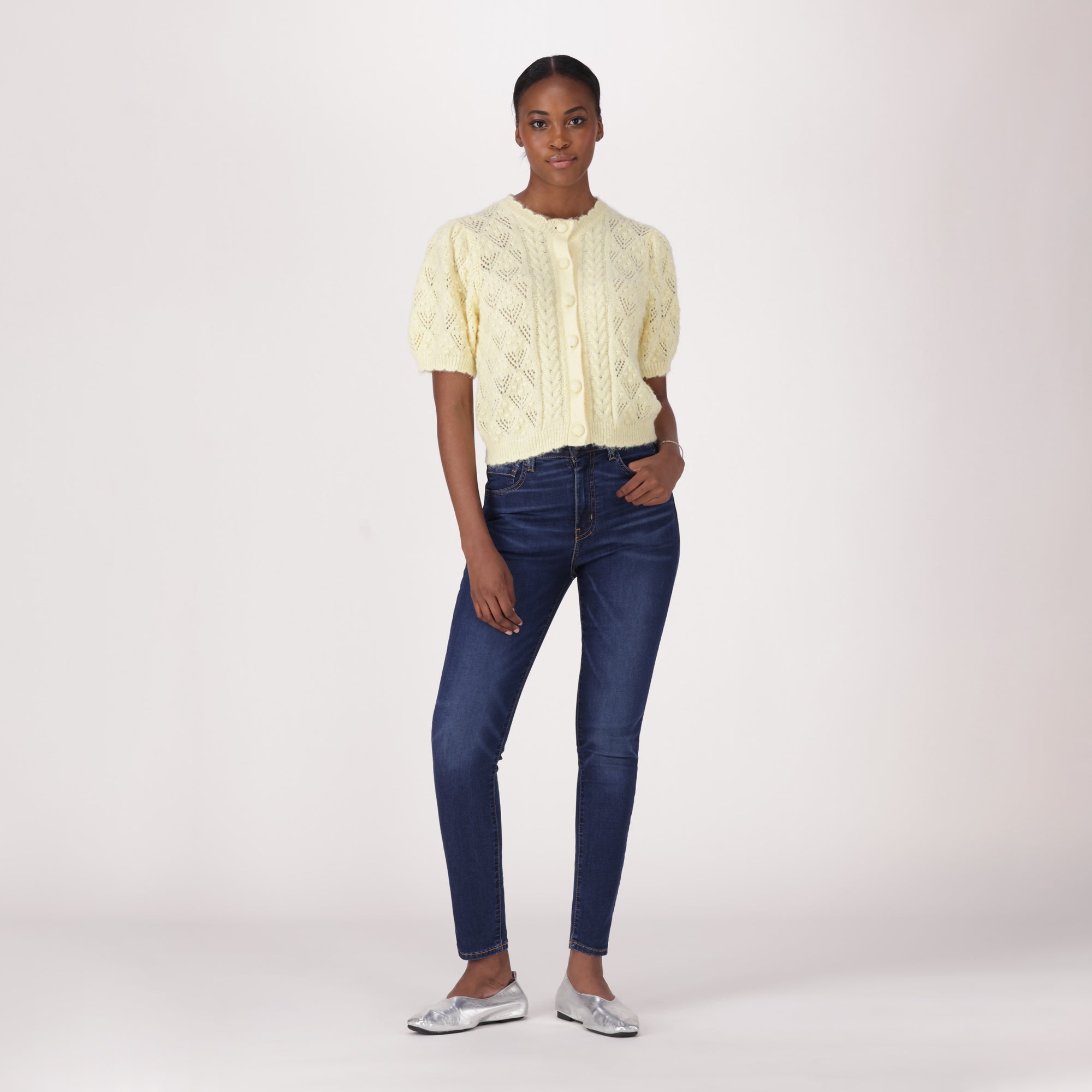 LEVI'S® WOMEN'S 720 HIGH-RISE SUPER SKINNY JEANS - MED INDIGO - FLAT FINISH