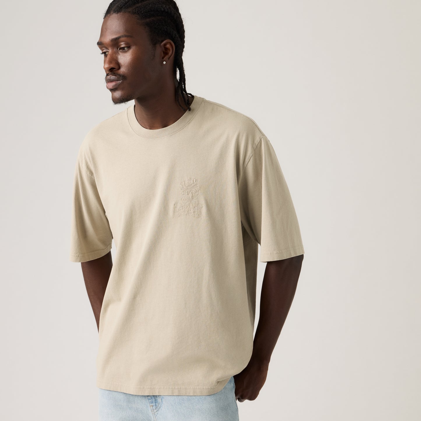 LEVI'S® MEN'S HALF-SLEEVE T-SHIRT - TAN