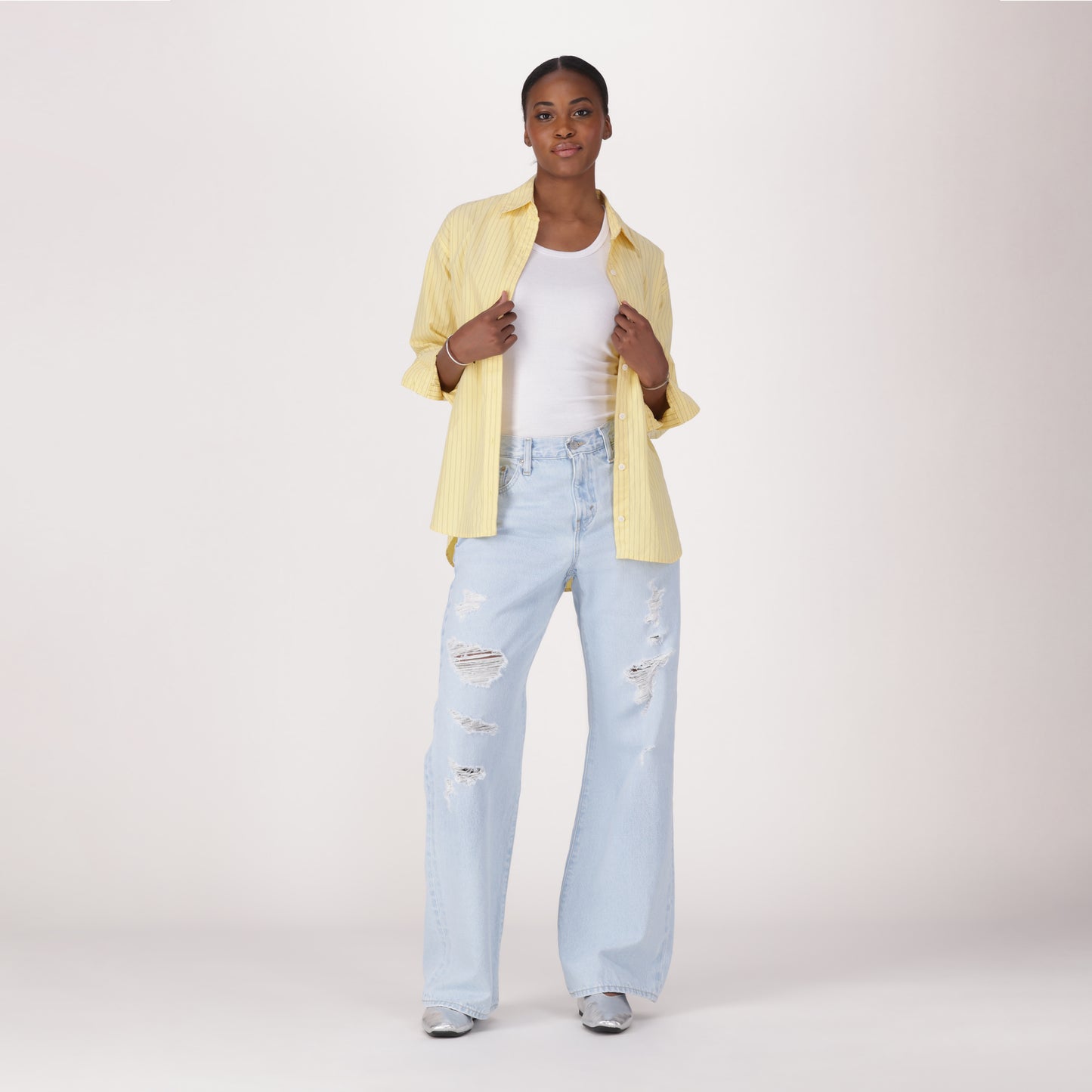 LEVI'S® WOMEN'S LOOSE BOOT JEANS - LIGHT INDIGO - WORN IN