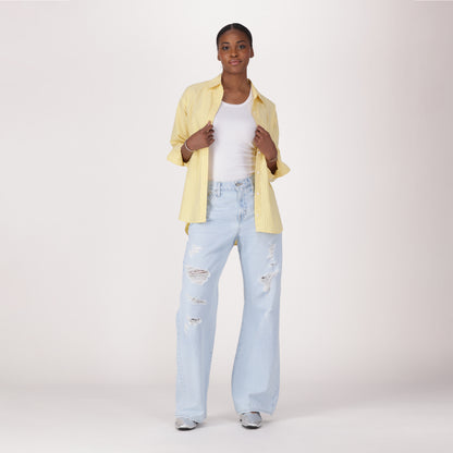 LEVI'S® WOMEN'S LOOSE BOOT JEANS - LIGHT INDIGO - WORN IN