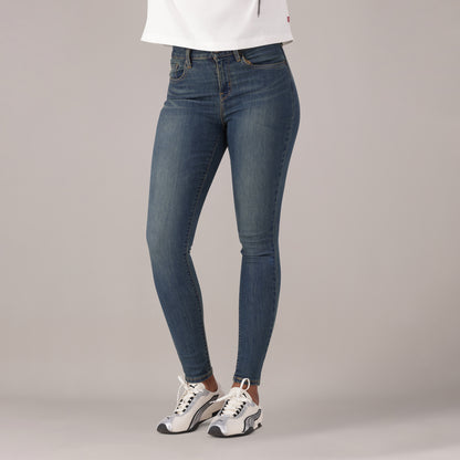 LEVI'S® WOMEN'S CURVY HIGH-RISE SUPER SKINNY  - MED INDIGO - WORN IN