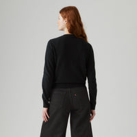 LEVI'S® WOMEN'S SUPERSOFT CREWNECK CARDIGAN - BLACK