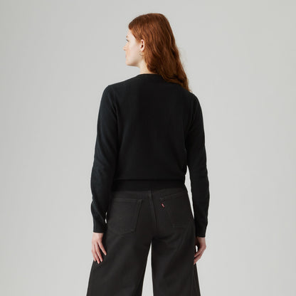 LEVI'S® WOMEN'S SUPERSOFT CREWNECK CARDIGAN - BLACK