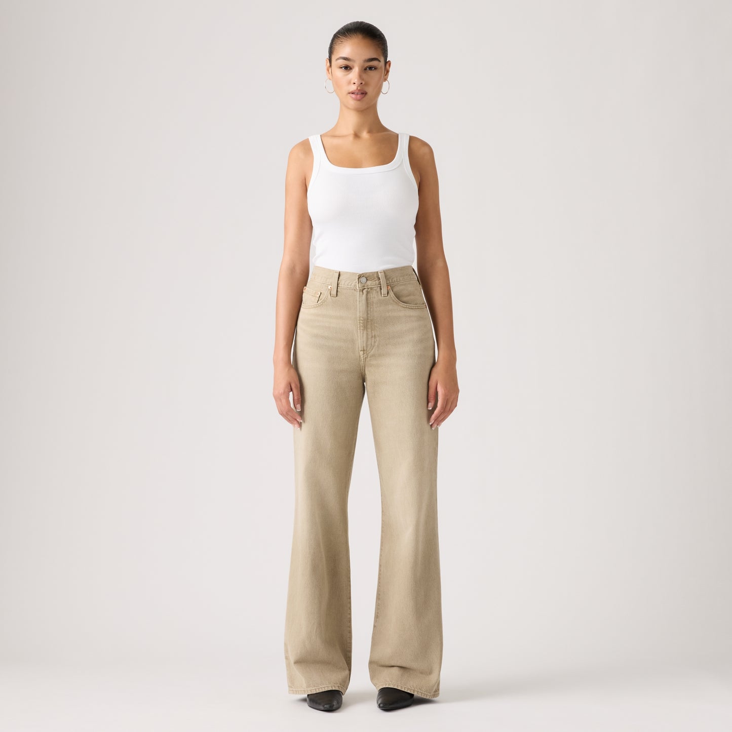 LEVI'S® WOMEN'S RIBCAGE WIDE-LEG JEANS - TAN