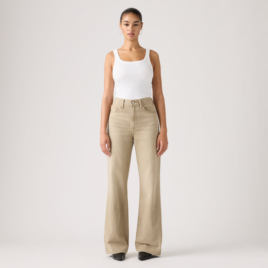 LEVI'S® WOMEN'S RIBCAGE WIDE-LEG JEANS - TAN