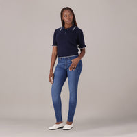 LEVI'S® WOMEN'S CURVY HIGH-RISE SUPER SKINNY  - MED INDIGO - WORN IN