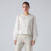 LEVI'S® WOMEN'S HAN LONG-SLEEVE BEADED BLOUSE - NEUTRAL