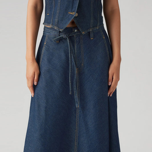 LEVI'Sยฎ WOMEN'S XL SKIRT - DARK INDIGO - FLAT FINISH