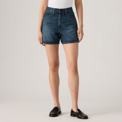 LEVI'S® WOMEN'S CINCH MID-THIGH SHORTS - DARK INDIGO WORN IN