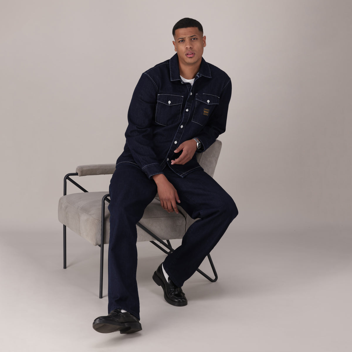 LEVI'S® MEN'S LONG-SLEEVE WORKER SHIRT - DARK INDIGO - FLAT FINISH