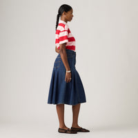 LEVI'S® WOMEN'S PLEATED MIDI SKIRT - MULTI COLOUR