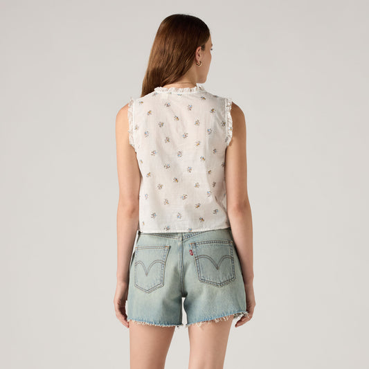 LEVI'S® WOMEN'S SHELBY SLEEVELESS SLIM BLOUSE - MULTI-COLOR