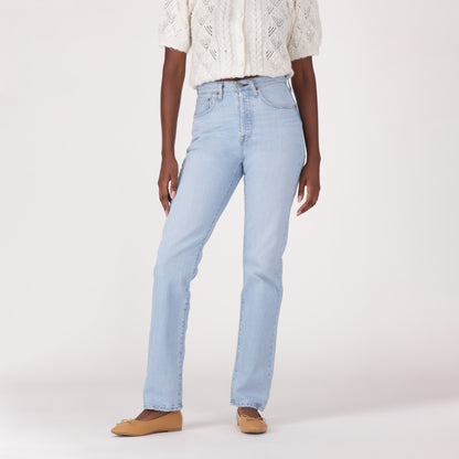 LEVI'S® WOMEN'S 501® ORIGINAL JEANS - MED INDIGO - WORN IN