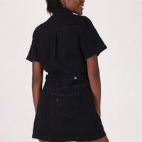 LEVI'S® WOMEN'S SHORT-SLEEVE LOGAN WESTERN DRESS - BLACK