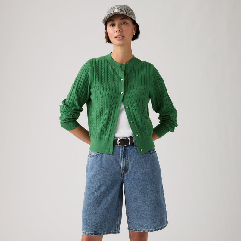 LEVI'S® WOMEN'S SUPERSOFT CREWNECK CARDIGAN - MULTI COLOUR