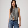 LEVI'S® WOMEN'S SUPERSOFT MINI RUFFLE VEST TOP - MULTI COLOUR
