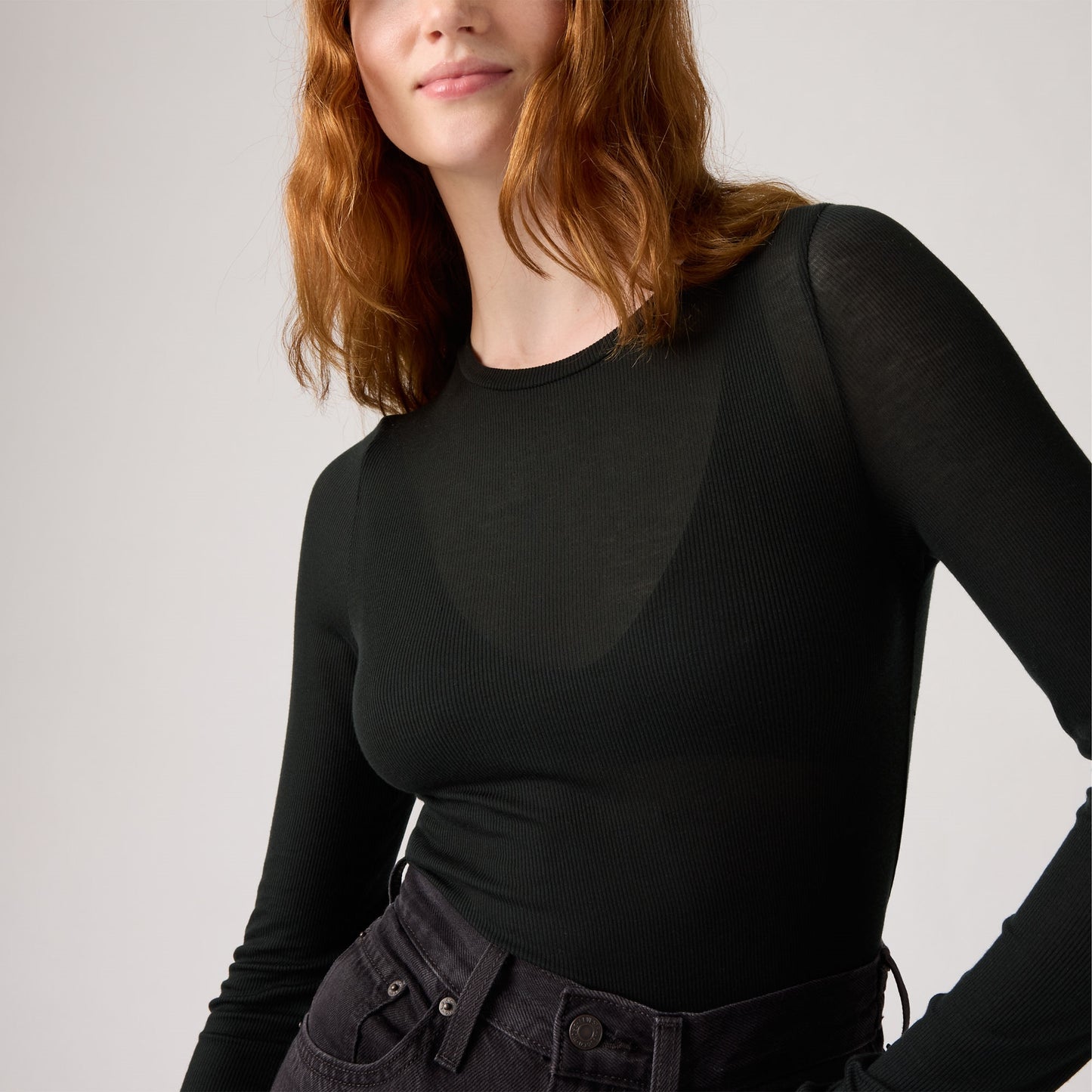 LEVI'S® WOMEN'S SHEER LONG-SLEEVE LAYERING TOP - MULTI COLOUR
