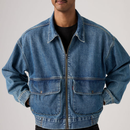 LEVI'S® MEN'S WHEELING JACKET - MED INDIGO - WORN IN