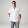 LEVI'S® MEN'S TEXTURED RELAXED FIT DOBBY RESORT COLLAR SHIRT - WHITE