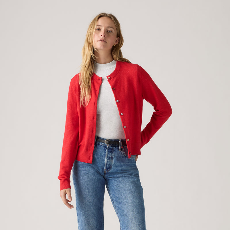 LEVI'S® WOMEN'S SUPERSOFT CREWNECK CARDIGAN - MULTI COLOUR