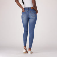 LEVI'S® WOMEN'S 720 HIGH-RISE SUPER SKINNY JEANS - MED INDIGO - WORN IN
