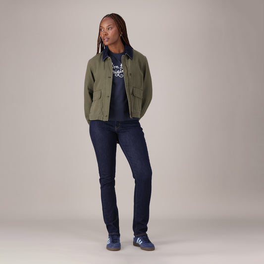 LEVI'S® WOMEN'S CURVY STRAIGHT  - DARK INDIGO - FLAT FINISH
