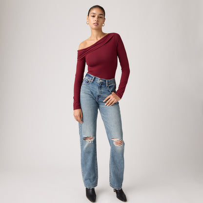 LEVI'S® WOMEN'S EASY DAD JEANS - MED INDIGO - WORN IN