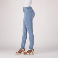 LEVI'S® WOMEN'S CURVY HIGH-RISE SUPER SKINNY - MED INDIGO - WORN IN