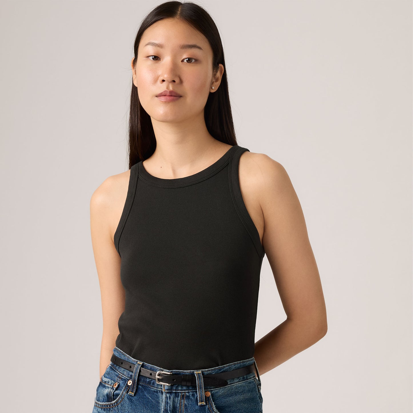 LEVI'S® WOMEN'S ESSENTIAL RACER TANK - BLACK