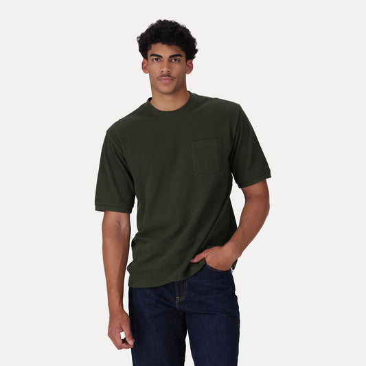 LEVI'S® MEN'S HALF-SLEEVE PIQUE T-SHIRT - GREEN