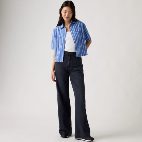 Levi's® Women's Cinch Wide Leg Jeans - Med Indigo - Worn In