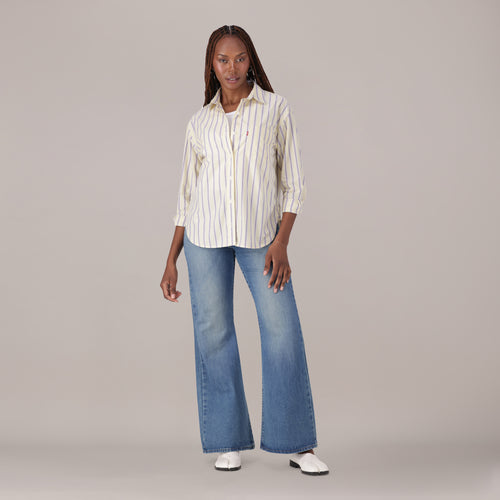 LEVI'S® WOMEN'S CINCH FLARE JEANS - MED INDIGO - WORN IN
