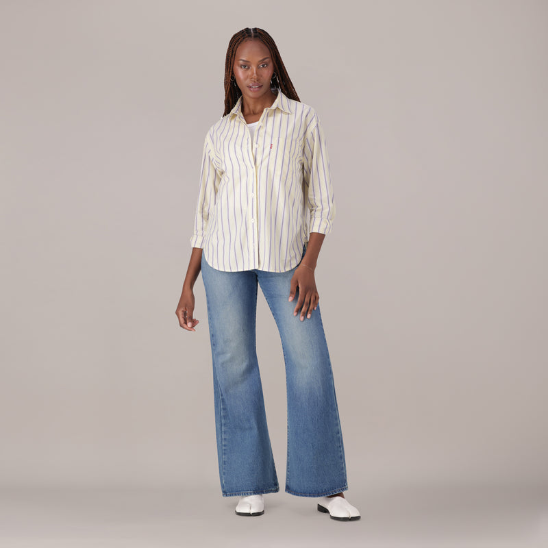 LEVI'S® WOMEN'S CINCH FLARE JEANS - MED INDIGO - WORN IN