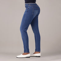 LEVI'S® WOMEN'S CURVY HIGH-RISE SUPER SKINNY  - MED INDIGO - WORN IN
