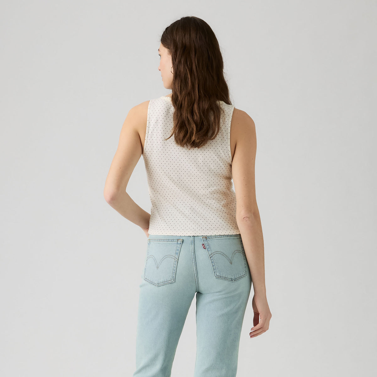 LEVI'S® DRY GOODS WOMEN'S POINTELLE LACE TANK - WHITE