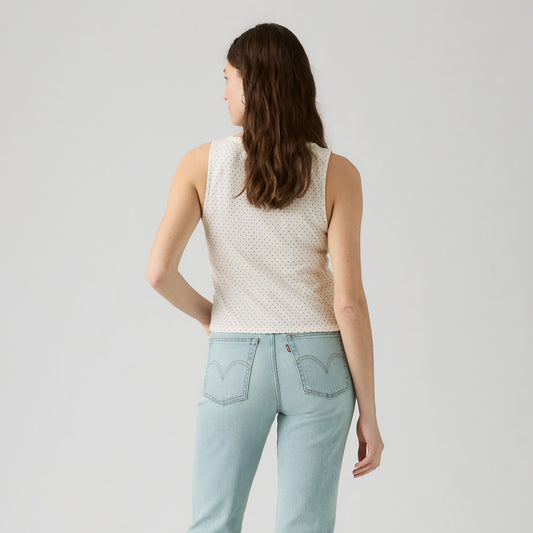LEVI'S® DRY GOODS WOMEN'S POINTELLE LACE TANK - WHITE