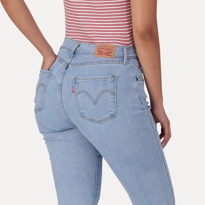 LEVI'S® WOMEN'S CURVY HIGH-RISE SUPER SKINNY  - MED INDIGO - WORN IN