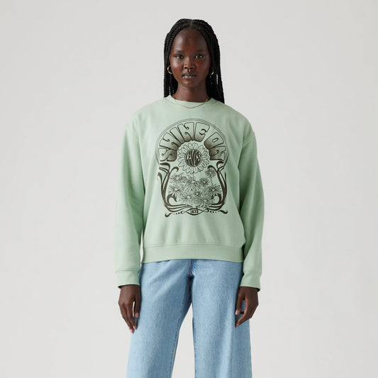 LEVI'Sยฎ WOMEN'S GRAPHIC EVERYDAY CREWNECK SWEATSHIRT - GREEN