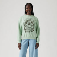LEVI'S® WOMEN'S GRAPHIC EVERYDAY CREWNECK SWEATSHIRT - GREEN