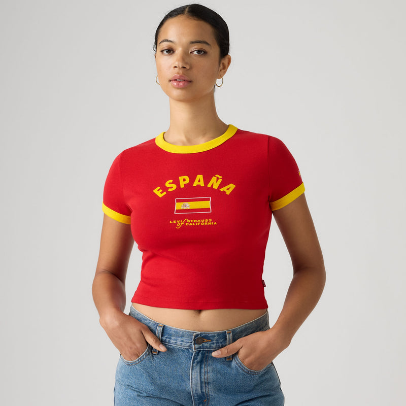 LEVI'S® SPAIN WOMEN'S RINGER TEE - MULTI COLOUR