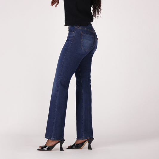 LEVI'S® WOMEN'S CURVY FLARE  - DARK INDIGO  WORN IN