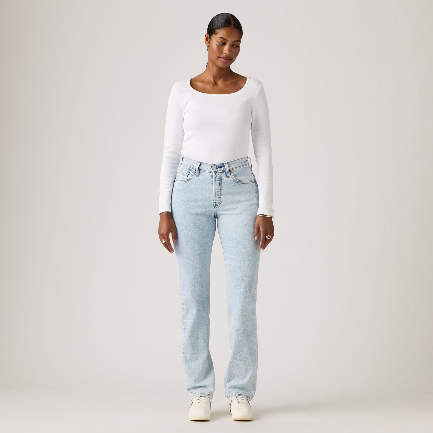 LEVI'S® WOMEN'S 501® CURVE JEANS - MED INDIGO - WORN IN