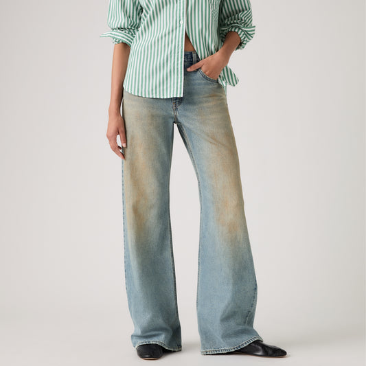 LEVI'S® WOMEN'S LOOSE BOOT JEANS - MED INDIGO - WORN IN