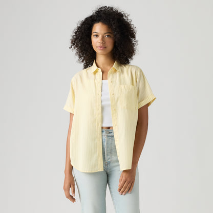 LEVI'S® WOMEN'S DARLENE SHORT-SLEEVE SHIRT - YELLOW