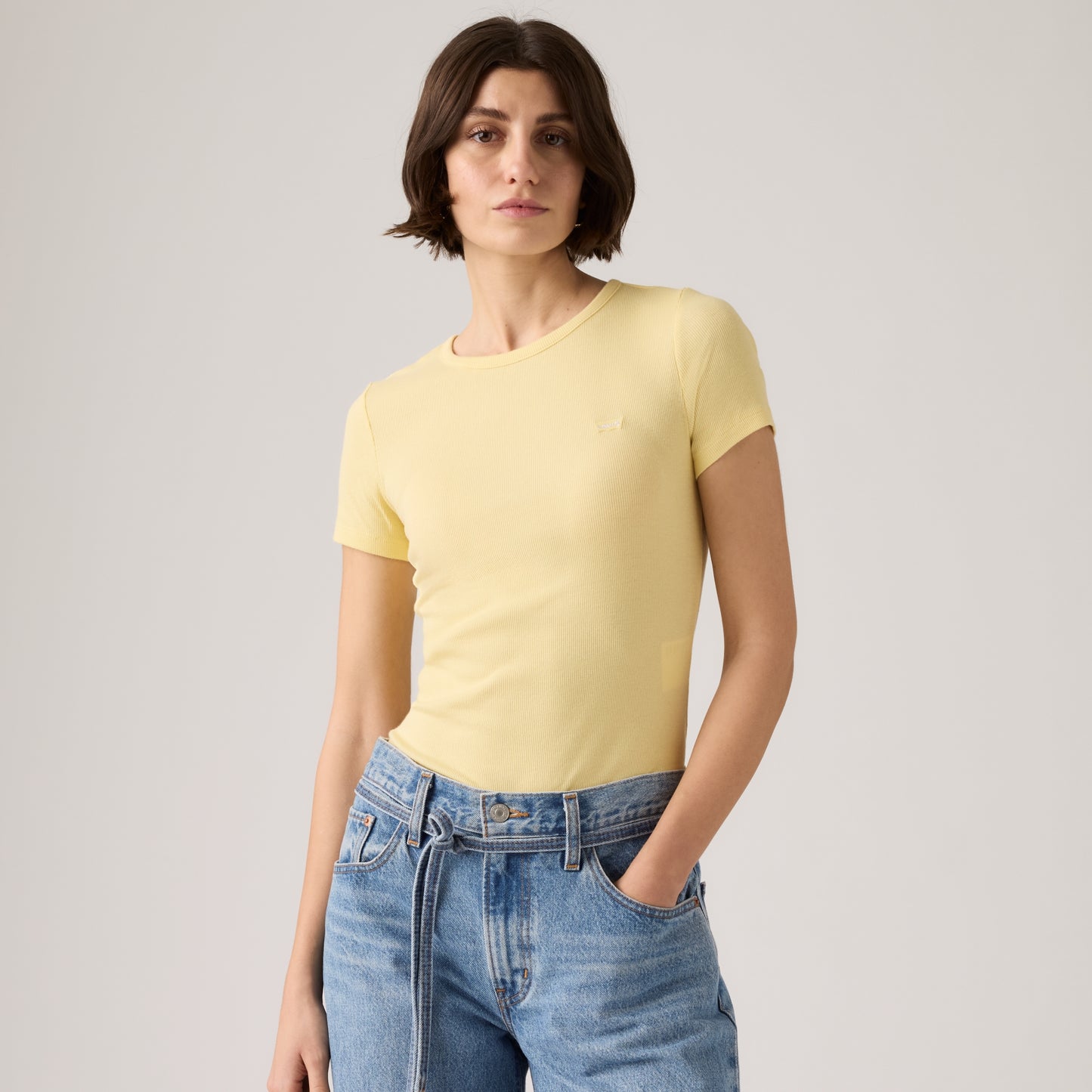 LEVI'S® WOMEN'S HAYES TEE - MED INDIGO - WORN IN