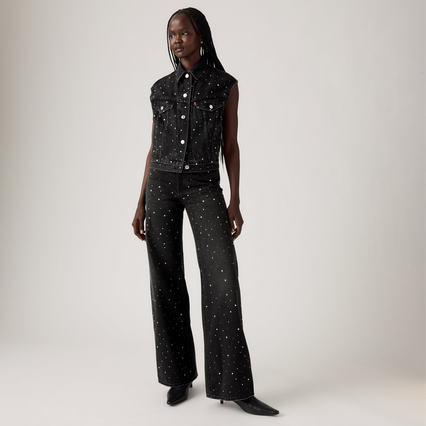 LEVI'S® WOMEN'S RIBCAGE WIDE-LEG JEANS - BLACK