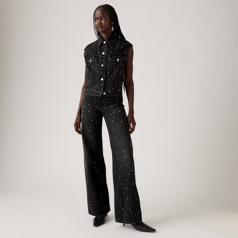 LEVI'S® WOMEN'S RIBCAGE WIDE-LEG JEANS - BLACK