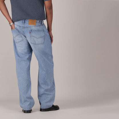 LEVI'S® MEN'S BAGGY BARREL JEANS - LIGHT INDIGO - WORN IN