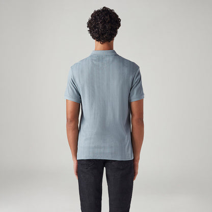 LEVI'S® MEN'S TEXTURED JACQUARD POLO T-SHIRT - BLUE